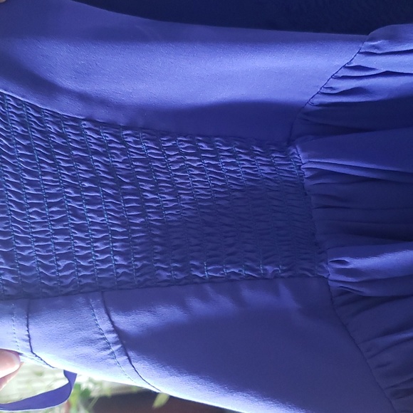 Revolve 100% Silk Amanda Uprichard Royal Blue Dress- Size Medium - Picture 7 of 8